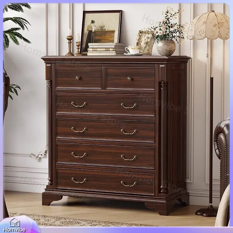 Bedroom Furniture - American Retro Solid Wood Chest of