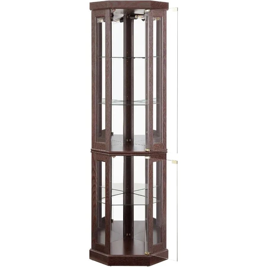 Storage - Lighted Corner Storage Cabinet for Living