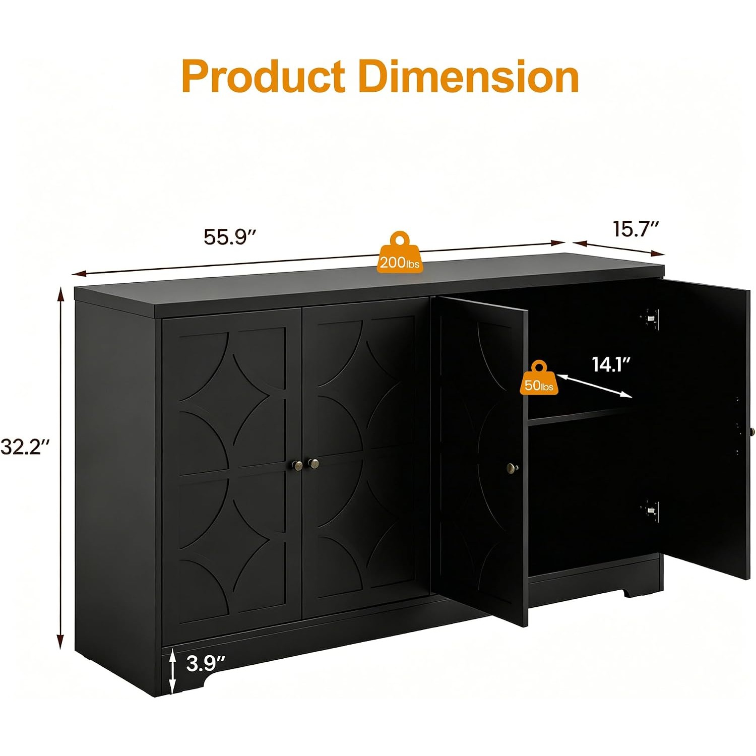Sideboard Buffet Cabinet with  - огляд і ціна Storage