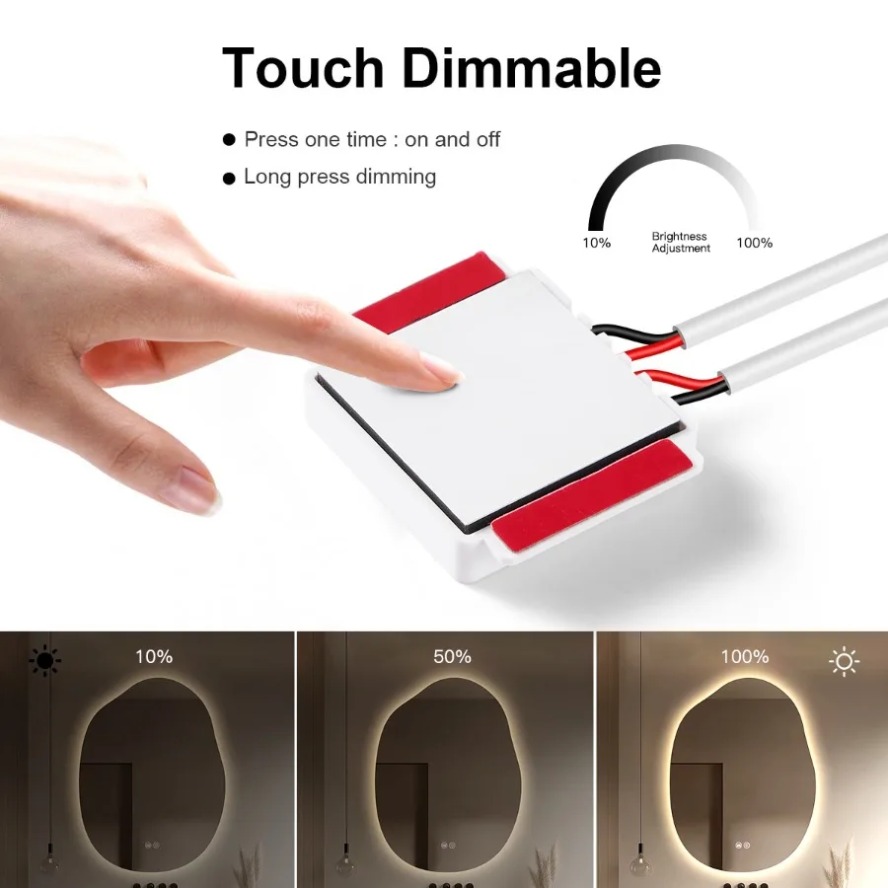 Dimmable Touch Control Bathroo - огляд і ціна Dressing Table Vanity With Lighted Mirror