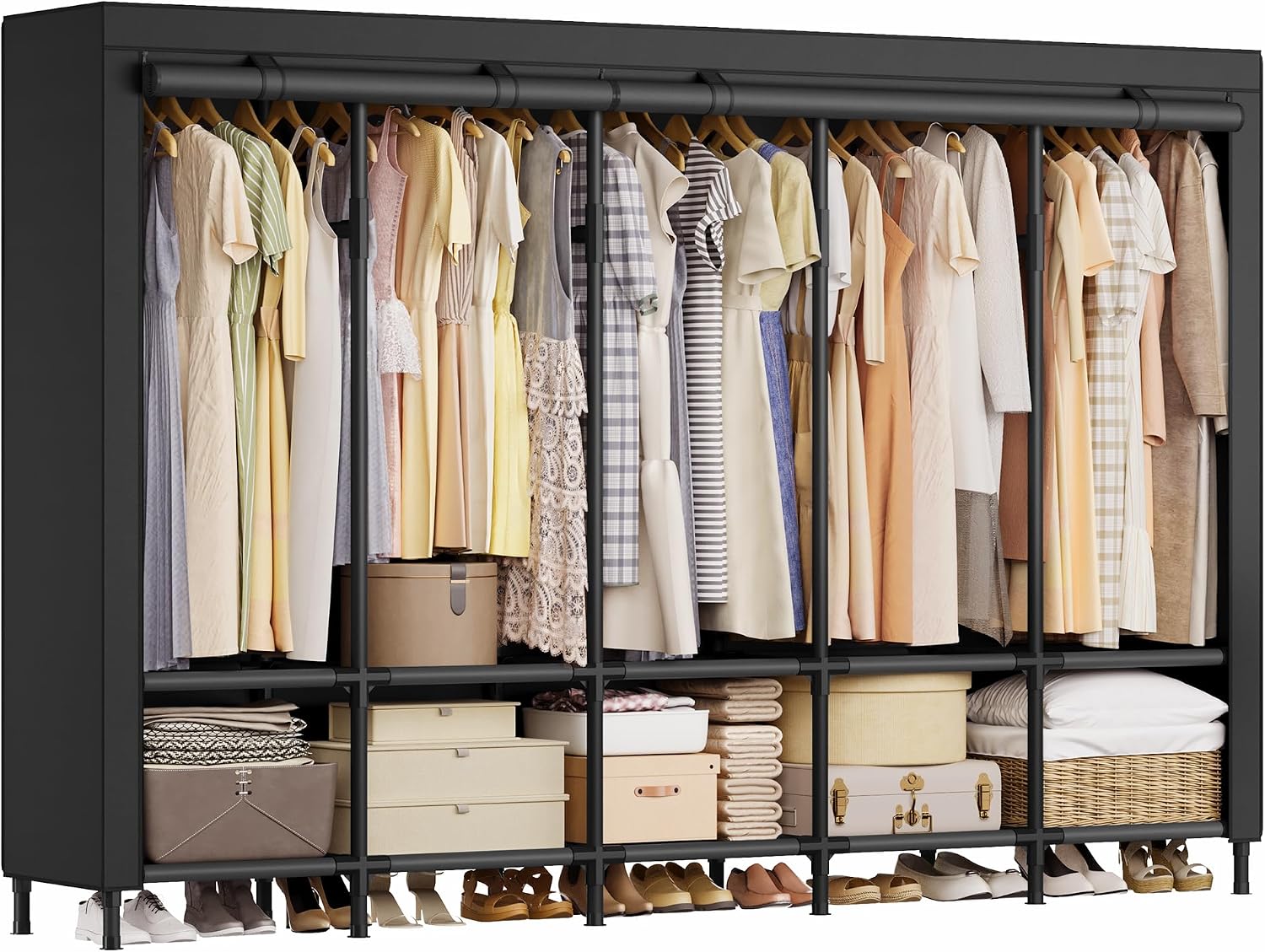 Portable Wardrobe Closet 83.5  - огляд і ціна Wardrobe Closet Portable Fabric Cover